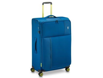 Modrý / limetkový cestovní kufr roncato move soft 4W L 415351-53 - hlavní obrázek