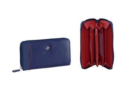 Modrá dámská peněženka BHPC piping long zip BH-1572-05 - hlavní obrázek