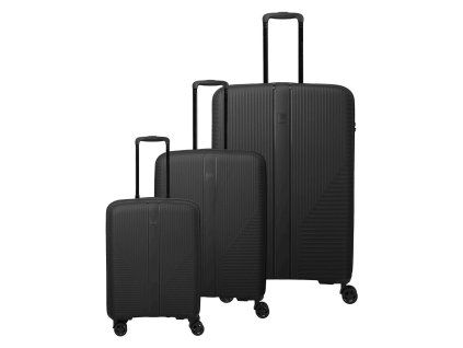 Černý cestovní kufry set 3ks travelite air stripe s,m,l 7000340-01 - hlavní obrázek