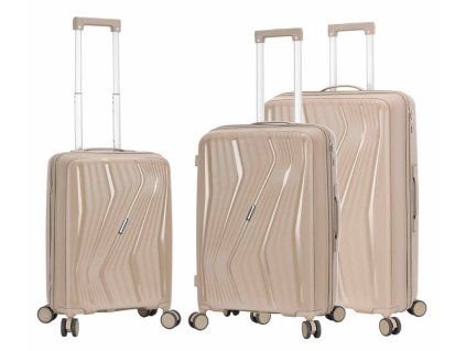 Šampaňský cestovní kufry set 3ks madisson curves s,m,l 65603-28 - hlavní obrázek