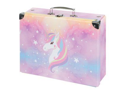 Růžový / potisk BAAGL skládací školní kufřík rainbow unicorn A-33184 - hlavní obrázek