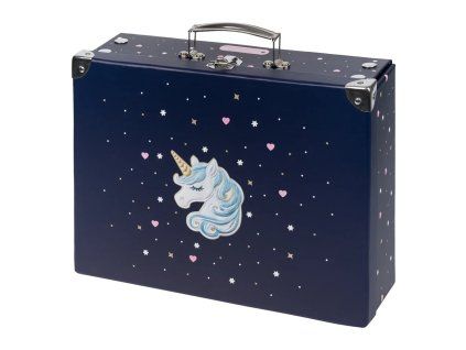 Modrý / potisk BAAGL skládací školní kufřík unicorn gold A-36197 - hlavní obrázek