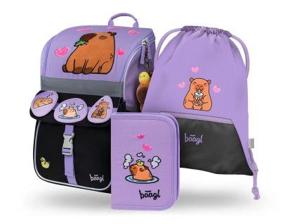 Fialový školní set Baagl Zippy Kapybara - A-35971 - hlavní obrázek