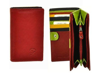 Červená dámská peněženka Beverly Hills Polo Club Colorfull combi - BH-2968-02 - hlavní obrázek
