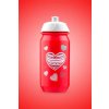 Červená láhev na pití Baagl Srdce 500 ml - A-5323 - čtvrtý obrázek