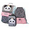 Šedý / růžový baagl školní set zippy panda A-8897 - hlavní obrázek