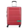 Červený cestovní kufr benetton NOW by delsey 4w M B3762810-04 - třetí obrázek