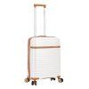 Mléčně bílý / koňakový cestovní kufr madisson stripe 4W S 63703-55-24 - hlavní obrázek